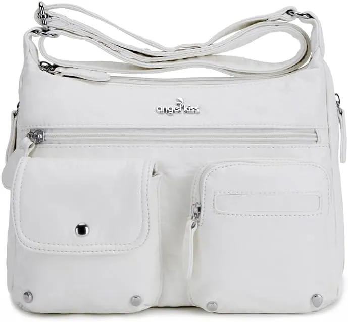 Angelkiss Crossbody Bags for Women, Ladies Shoulder Handbags and Purses Medium Faux Leather Pocketbooks