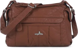 Angelkiss Crossbody Bags for Women, Ladies Shoulder Handbags and Purses Medium Faux Leather Pocketbooks