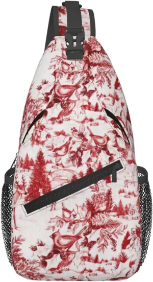 Animal Wilderness Bear Deer Print Cross Chest Bag Diagonally,Sling Bag,Shoulder Bag For Travel, Hiking, Work
