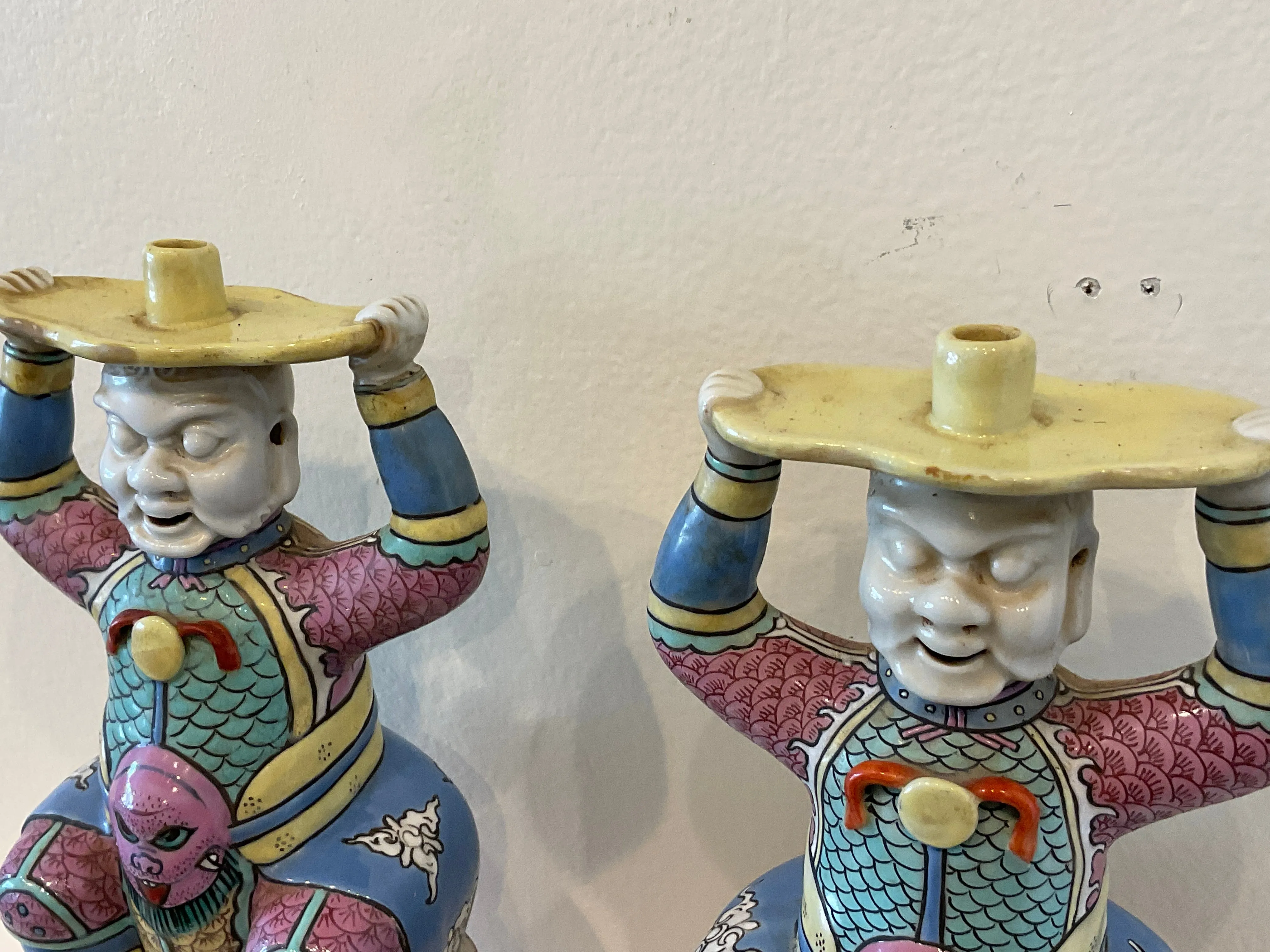 Antique Chinese Figural Incense Holders Qing Period