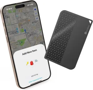 [Apple MFi Certified] 2025 Air-Tag (iOS Only) Bluetooth Tracker with Apple Find My, iPhone Smart Card Wallet Finder GPS Tracker, 5-10 Years Battery, Keys Finder and Item Locator for Bags, Passport