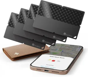 [Apple MFi Certified] Air-Tag (iOS Only) Bluetooth Tracker with Apple Find My, iPhone Smart Card Wallet Finder GPS Tracker, 5-10 Years Battery, Keys Finder and Item Locator for Keys, Bags, Passport