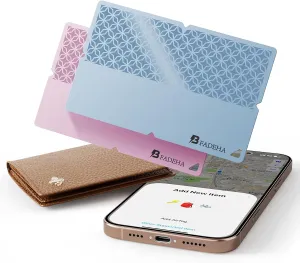 [Apple MFi Certified] Air-Tags (iOS Only) Bluetooth Tracker with Apple Find My, iPhone Smart Card Wallet Finder GPS Tracker, 5-10 Years Battery, Keys Finder and Item Locator for Keys, Bags, Passport