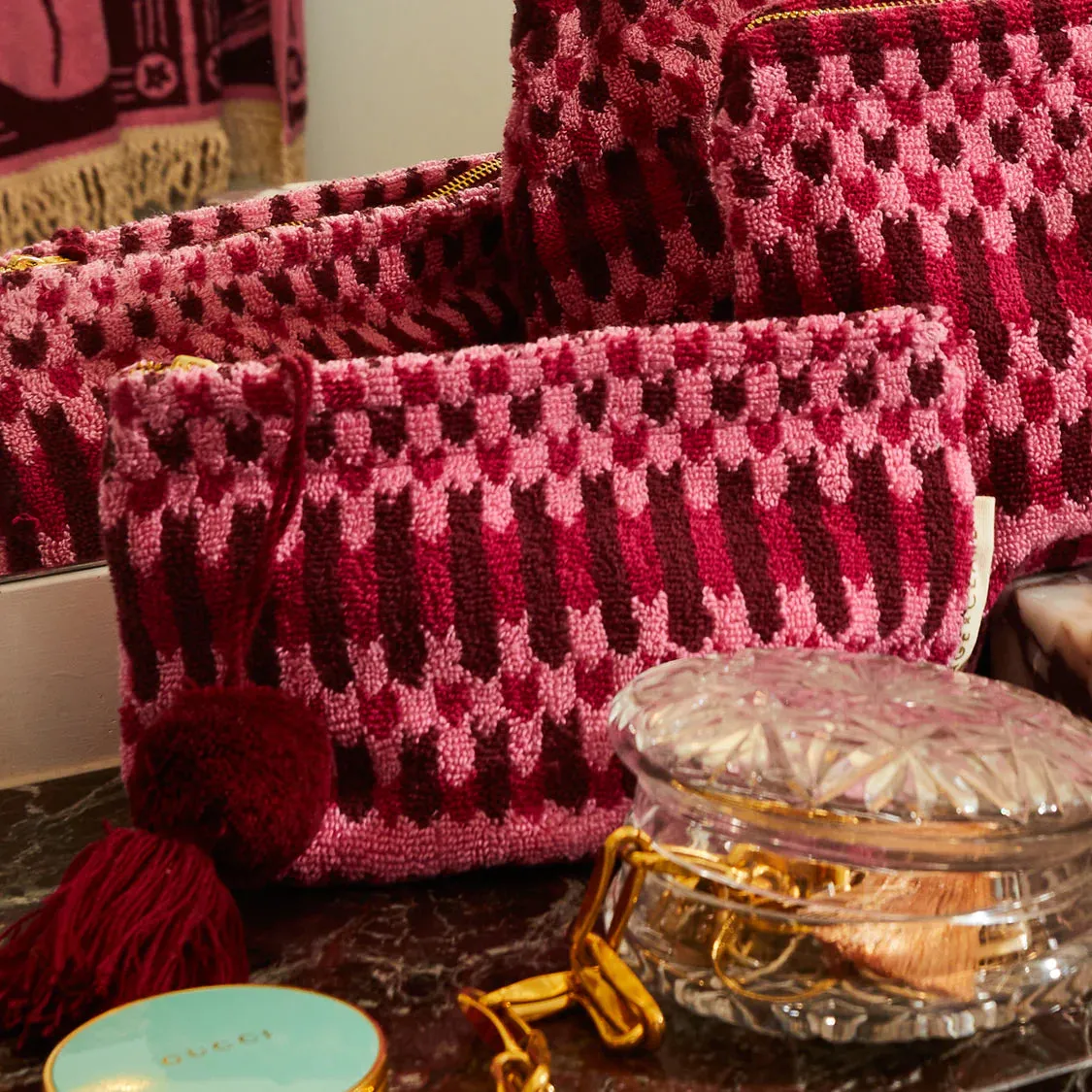 Arlette Terry Pouch - Cosmo Pink