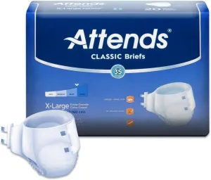 Attends Breathable Fitted Briefs w/Flex Tabs, Size Large, Case/72 (3 bags/24)