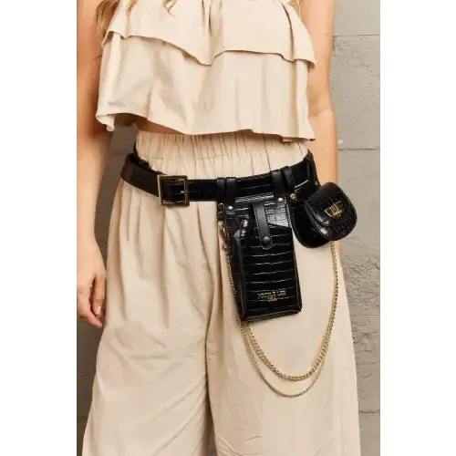 Aurelia Belt Bag with Gold Chain