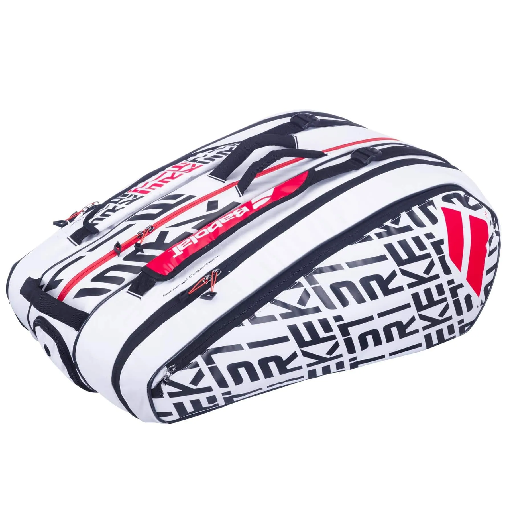 Babolat RH12 Pure Strike 12 Racket Tennis Bag - White / Black / Red