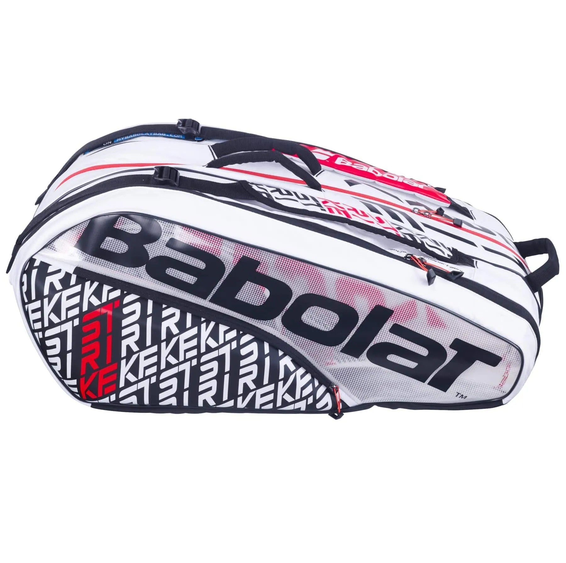 Babolat RH12 Pure Strike 12 Racket Tennis Bag - White / Black / Red