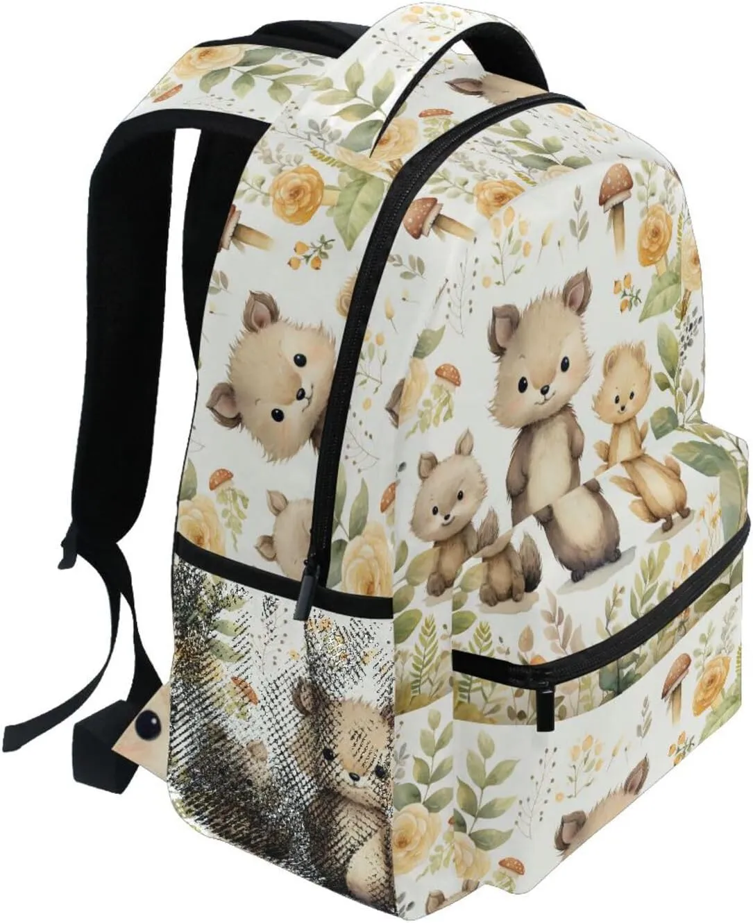 Backpacks for Men and Women Fashion Backpack with Chest Strap for Business Work College Travel Trip Personalized Animal Leaf