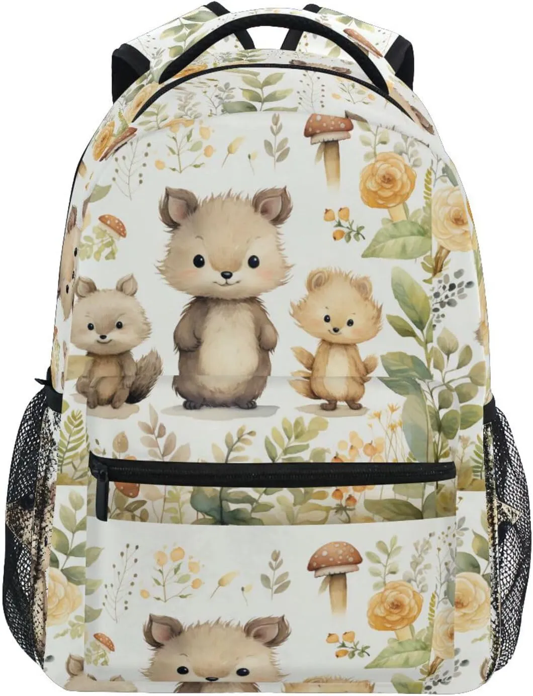 Backpacks for Men and Women Fashion Backpack with Chest Strap for Business Work College Travel Trip Personalized Animal Leaf