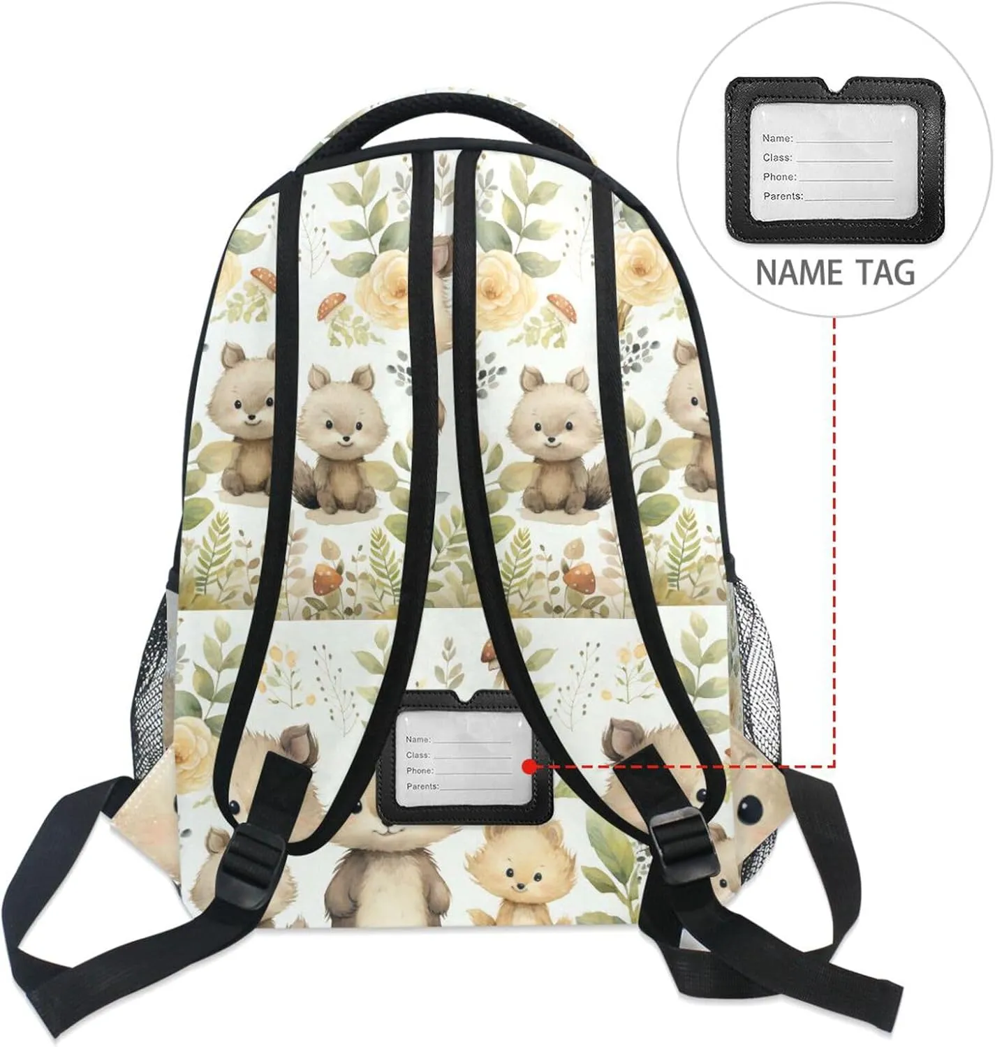 Backpacks for Men and Women Fashion Backpack with Chest Strap for Business Work College Travel Trip Personalized Animal Leaf