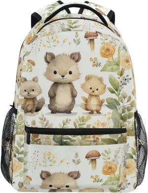 Backpacks for Men and Women Fashion Backpack with Chest Strap for Business Work College Travel Trip Personalized Animal Leaf