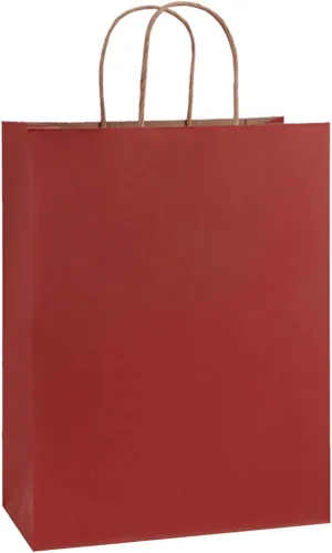 BagDream Gift Bags 10x5x13 25Pcs Kraft Paper Shopping Bags with Handles, for Gifts, Business, Merchandise, Retail, Christmas Wedding Party Favor, Red Recycled Paper Sacks