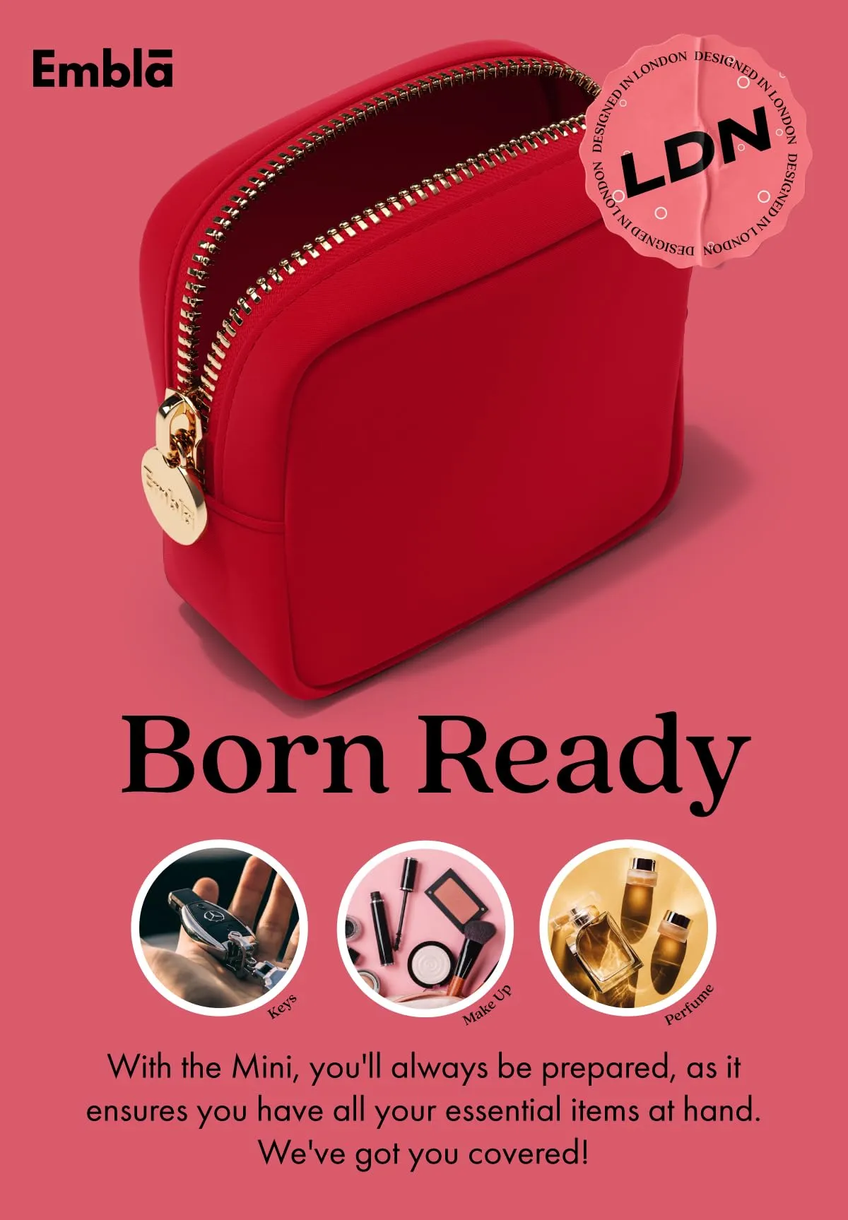 BE MINE Valentine Makeup Bag Travel Cosmetics Pouch and Toiletry Bag, Nylon Zipper Pouch Purse, Cute Make Up Organizer Storage Tote for Women Girls, Travel Skincare Case, Small Makeup Bags, Ruby Red