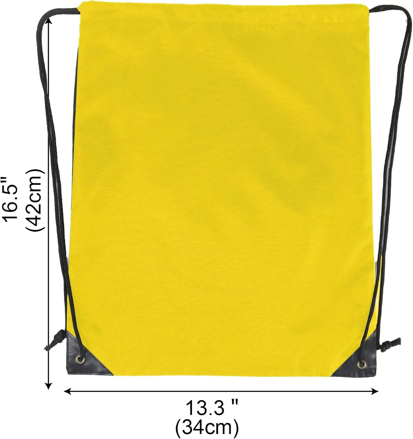 BeeGreen 10 Packs Yellow Drawstring Bags for Birthday Party Gym Sports Multipurpose Polyester Cinch Sackpack Bulk for Heat Vinyl Tie Dye Pull String Sinch Sacks