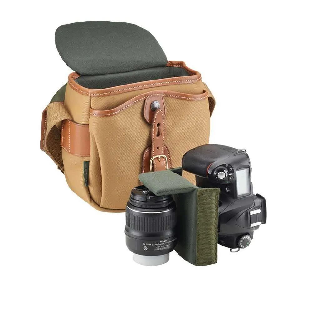 Billingham Hadley Digital Shoulder Bag - Khaki Canvas and Tan Leather