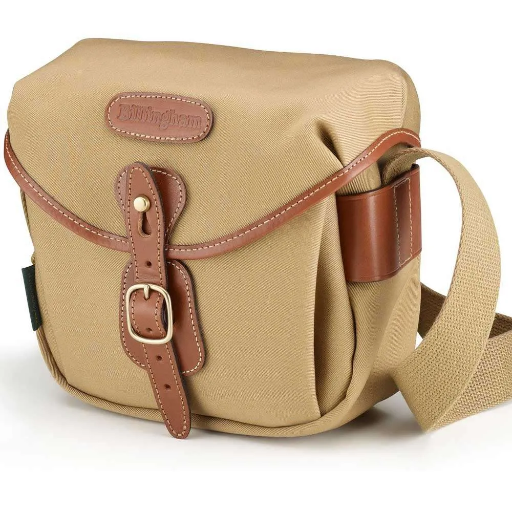 Billingham Hadley Digital Shoulder Bag - Khaki Canvas and Tan Leather