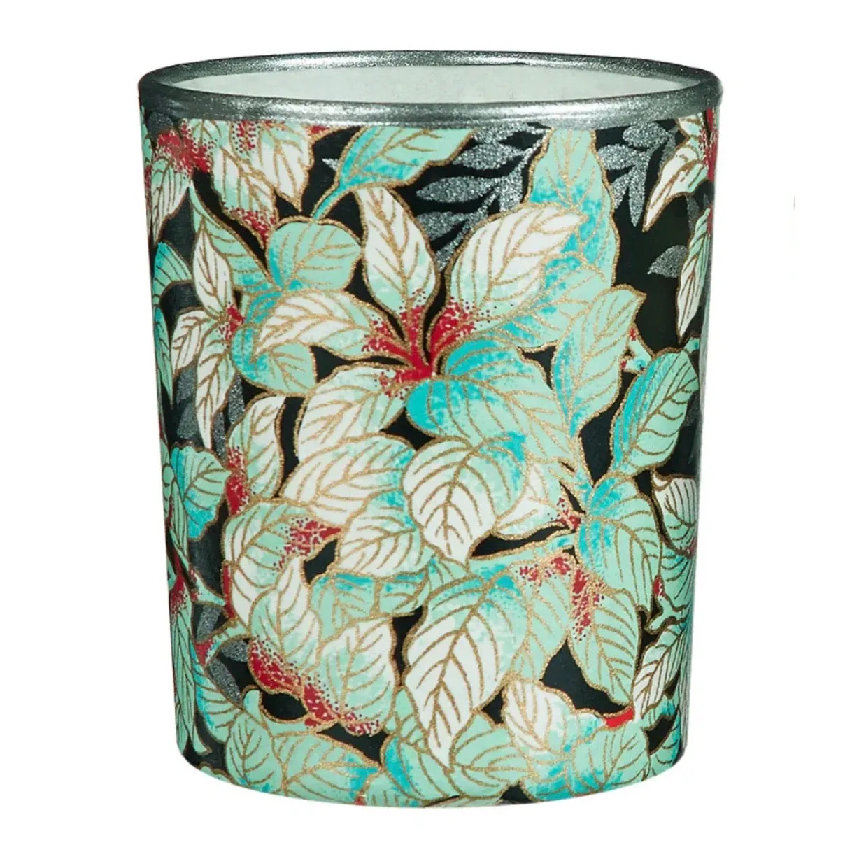 Black Floral Tealight