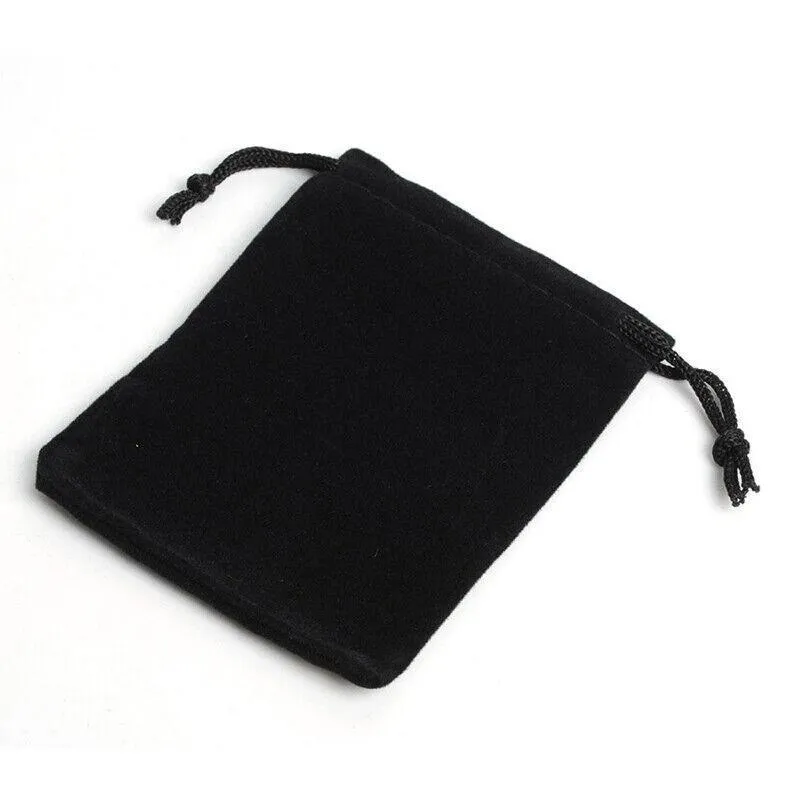Black Velvet Drawstring Gift Bags 10-100PCS 6Sizes