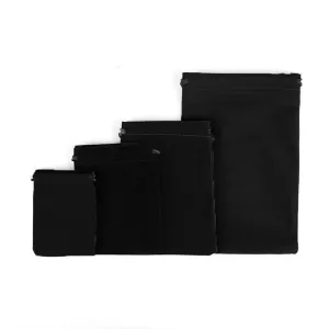 Black Velvet Drawstring Gift Bags 10-100PCS 6Sizes