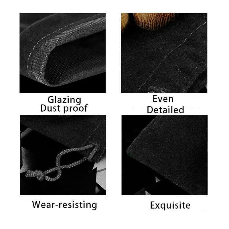 Black Velvet Drawstring Gift Bags 10-100PCS 6Sizes