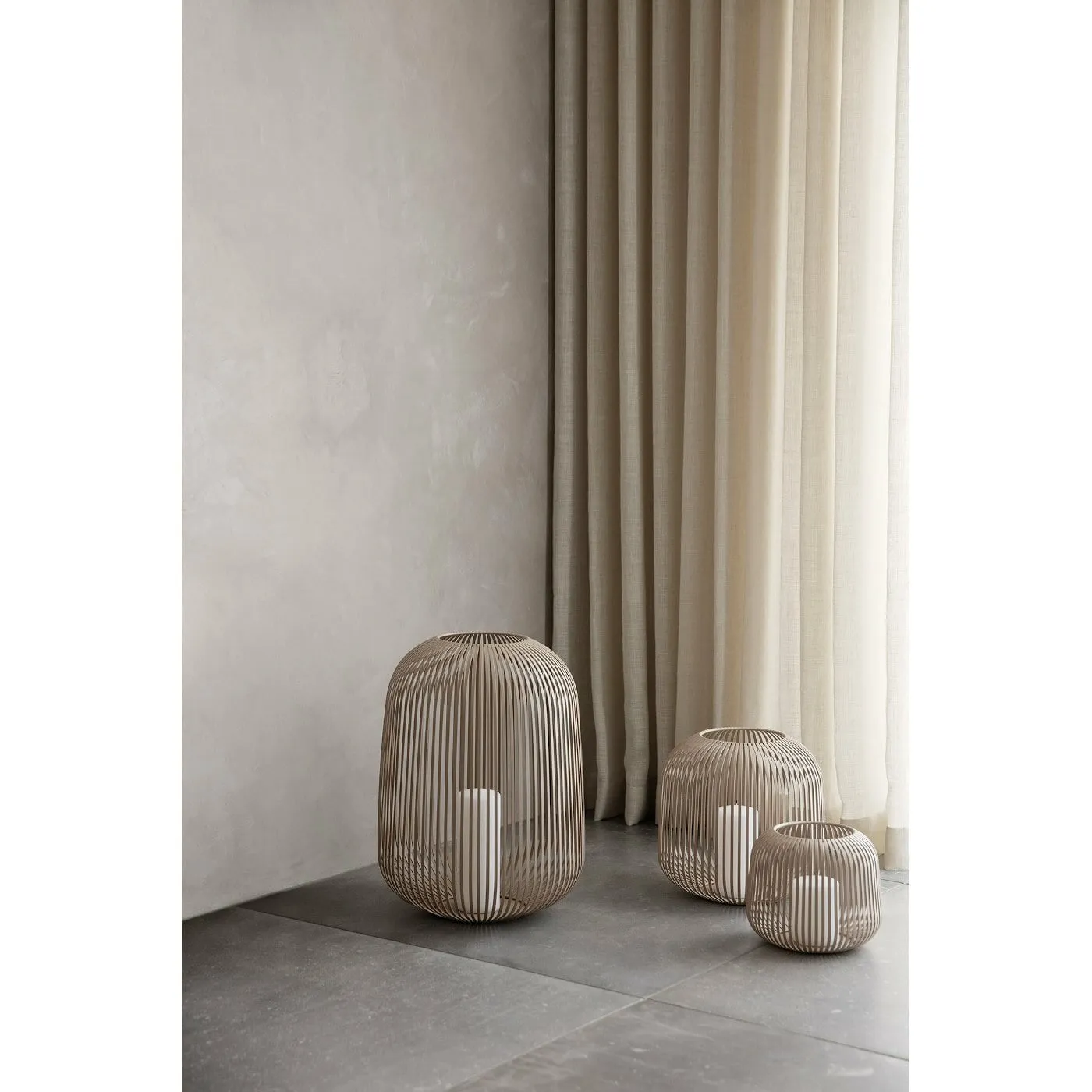 Blomus Lantern - Powder Coated Steel in Steel-Grey: XS 14x10cm Lito