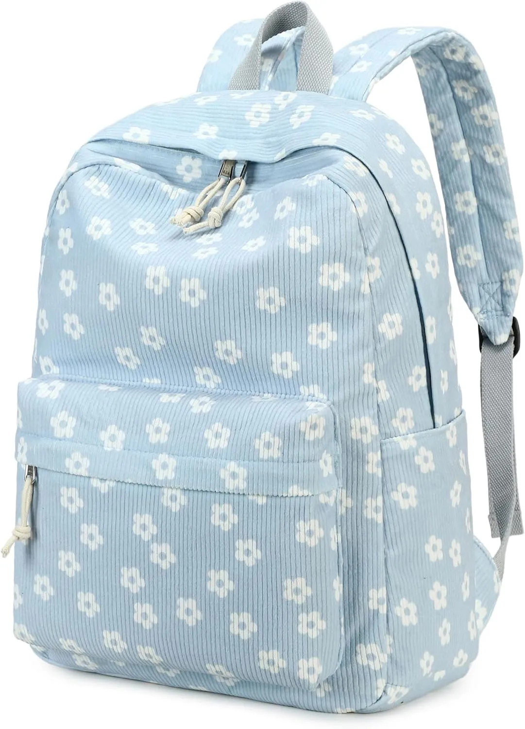 Bluboon Backpack for School Girls Women, Cute Corduroy Laptop Bookbag for Kids Teens, Durable Girls Lightweight Backpack