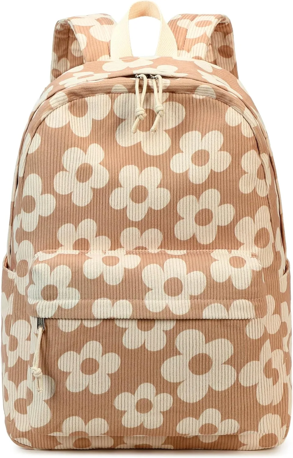 Bluboon Backpack for School Girls Women, Cute Corduroy Laptop Bookbag for Kids Teens, Durable Girls Lightweight Backpack