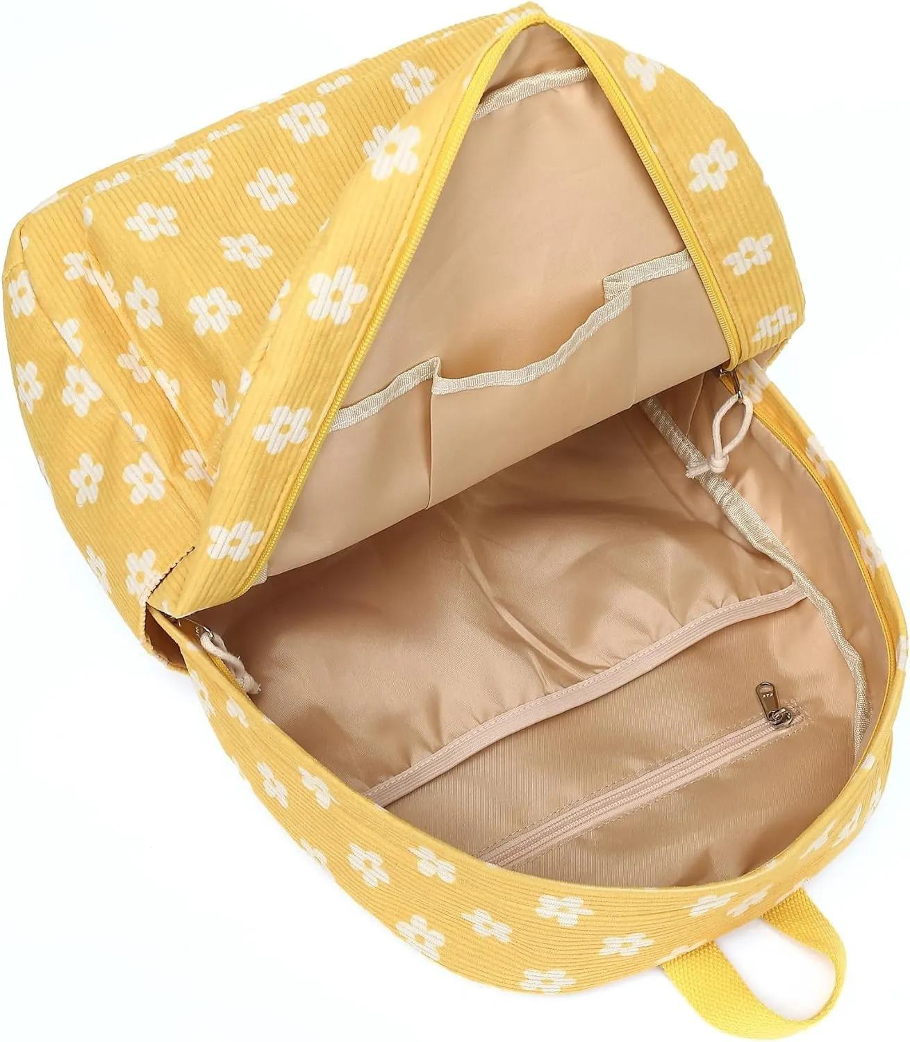 Bluboon Backpack for School Girls Women, Cute Corduroy Laptop Bookbag for Kids Teens