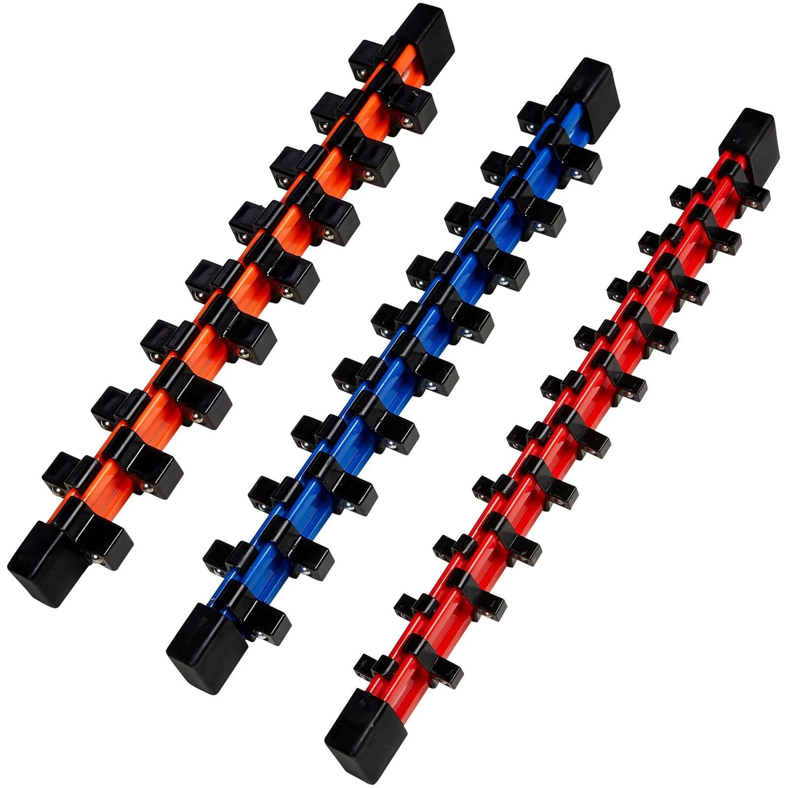 BlueSpot Coloured Socket Holders 3pc (54 Clips) (1/4"-3/8"-1/2")
