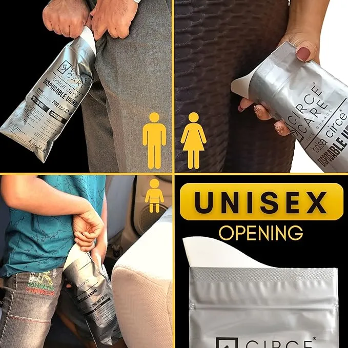 Bolsa Circe Disposable Urine Bags 9/18pcs Resealable, Portable Travel Disposable Urinal bags for men women kids- Camping Pee Bags,Emergency Toilet and Vomit Bag for Car Sickness Traffic Jam and Travel