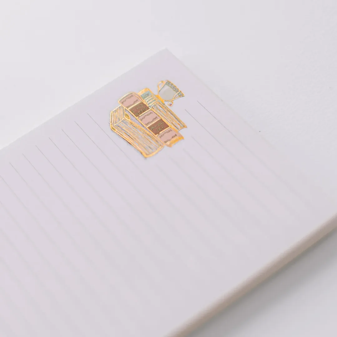 Books and Teacup Notepad