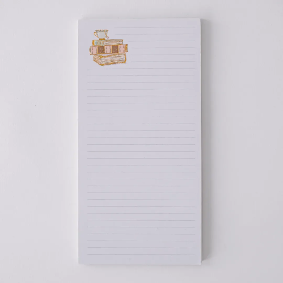 Books and Teacup Notepad
