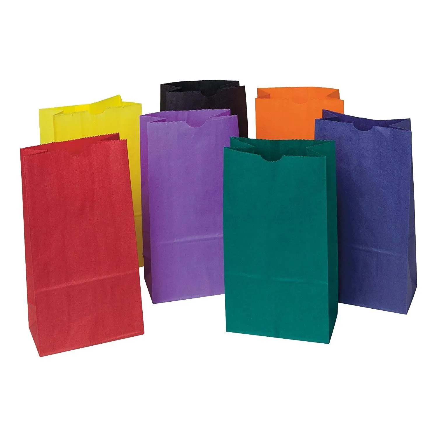 Bright Colored Paper Bags (28 Pack)