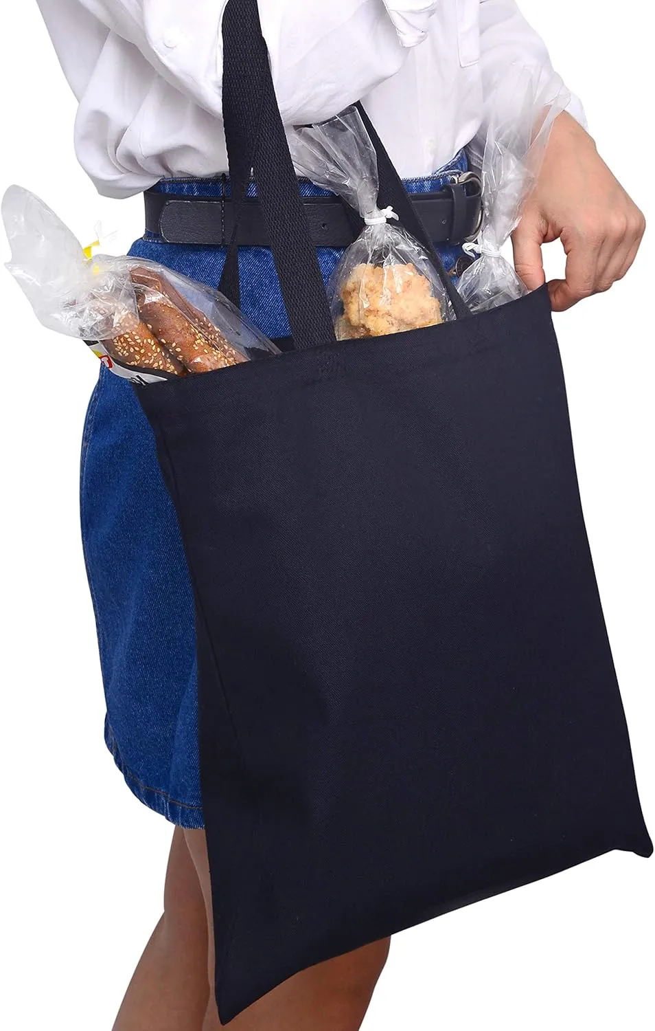 Bulk Blank Cotton Canvas Tote Bags Heavy Duty Ideal for Crafts and Promotions Wholesale Eco-Friendly Shopping Bag 15"W x 16"H