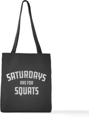 CafePress Saturdays Are For Squats Polyester Tote Bag 16"x16"