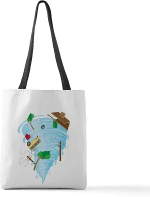 CafePress Tornado Kid Future Meteorologis Polyester Tote Bag 16"x16"