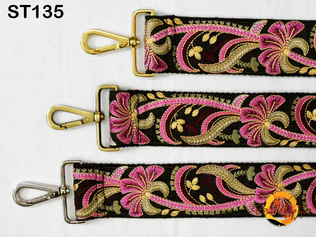 Camera Strap Crossbody Strap for Purses Embroidered Adjustable Handbag Boho Bag Strap Embroidery Replacement Strap Guitar Strap Gift for her