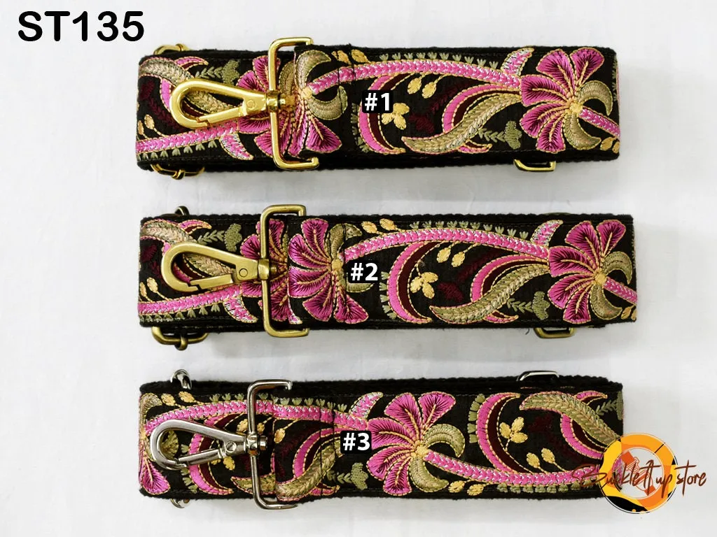 Camera Strap Crossbody Strap for Purses Embroidered Adjustable Handbag Boho Bag Strap Embroidery Replacement Strap Guitar Strap Gift for her