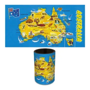 Can Cooler Australia Illustrated Map