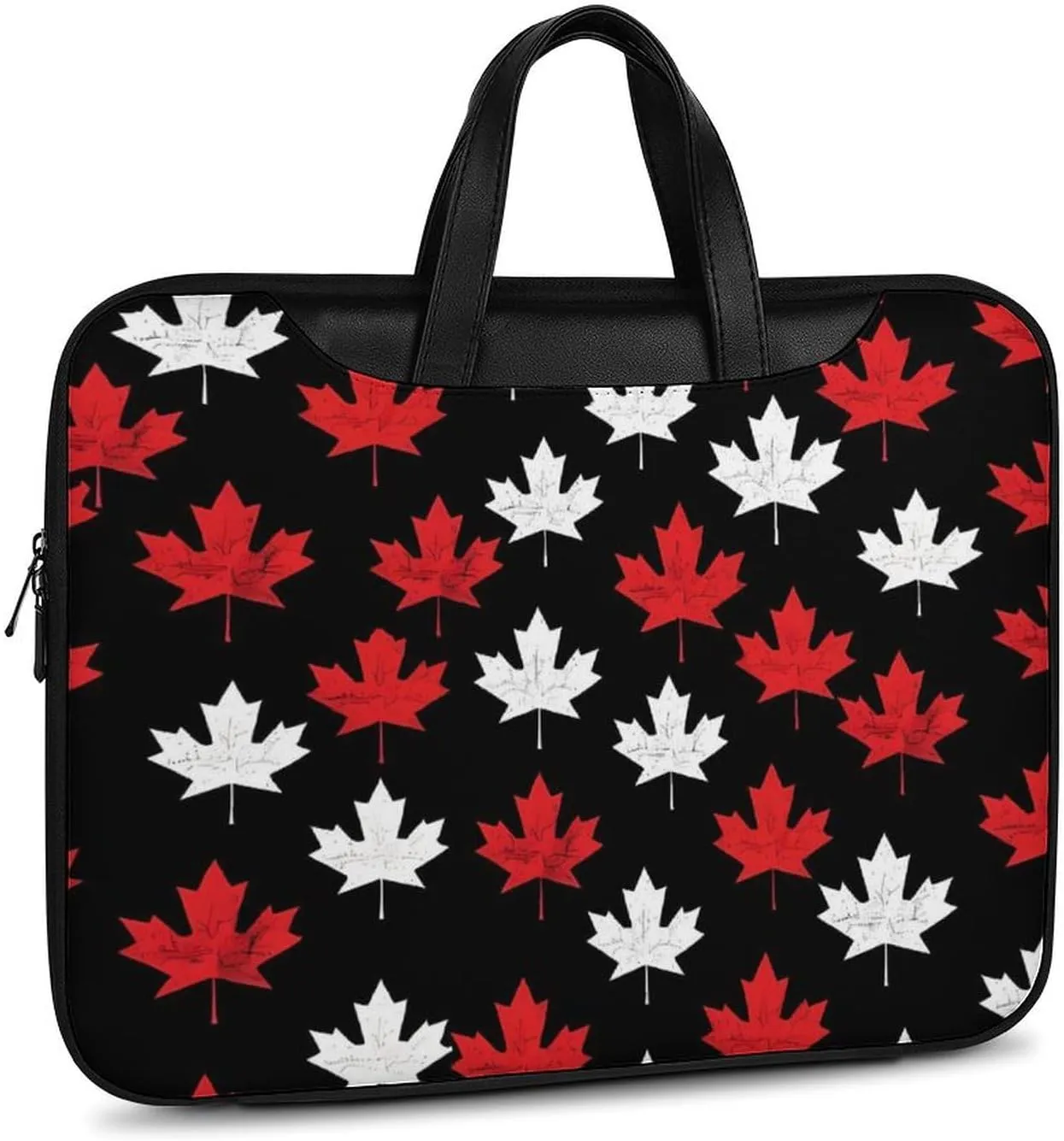 Canada Flag Maple Laptop Tote Bag Waterproof Computer Carrying Case Business Office Briefcase