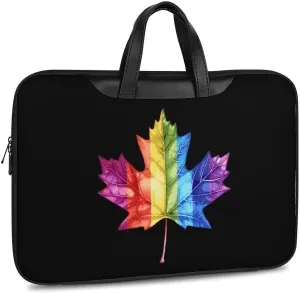 Canada Leaf LGBT Prideful Laptop Tote Bag Waterproof Computer Carrying Case Business Office Briefcase
