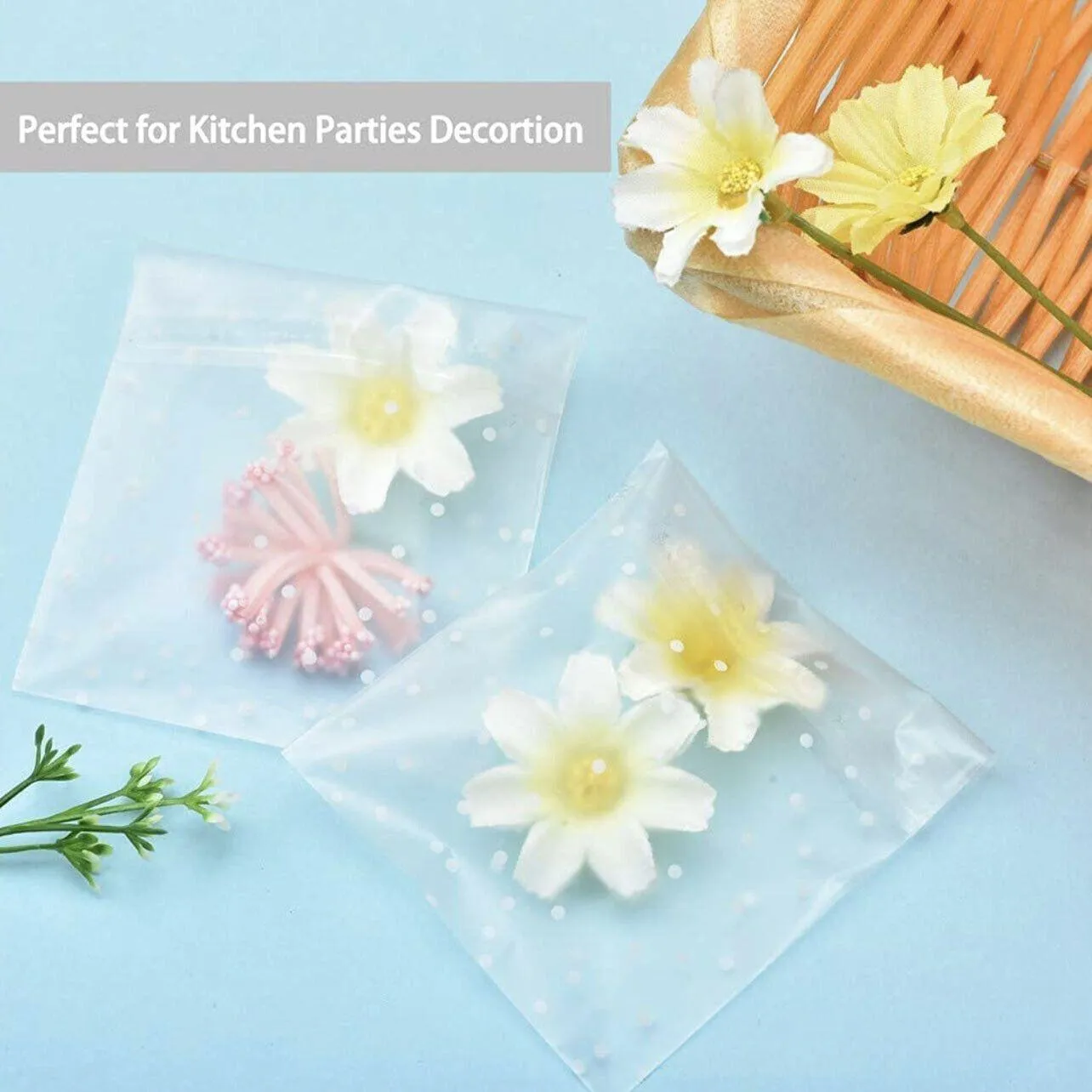 Candy Packaging Bags 100PCS Self Adhesive Gift Bags
