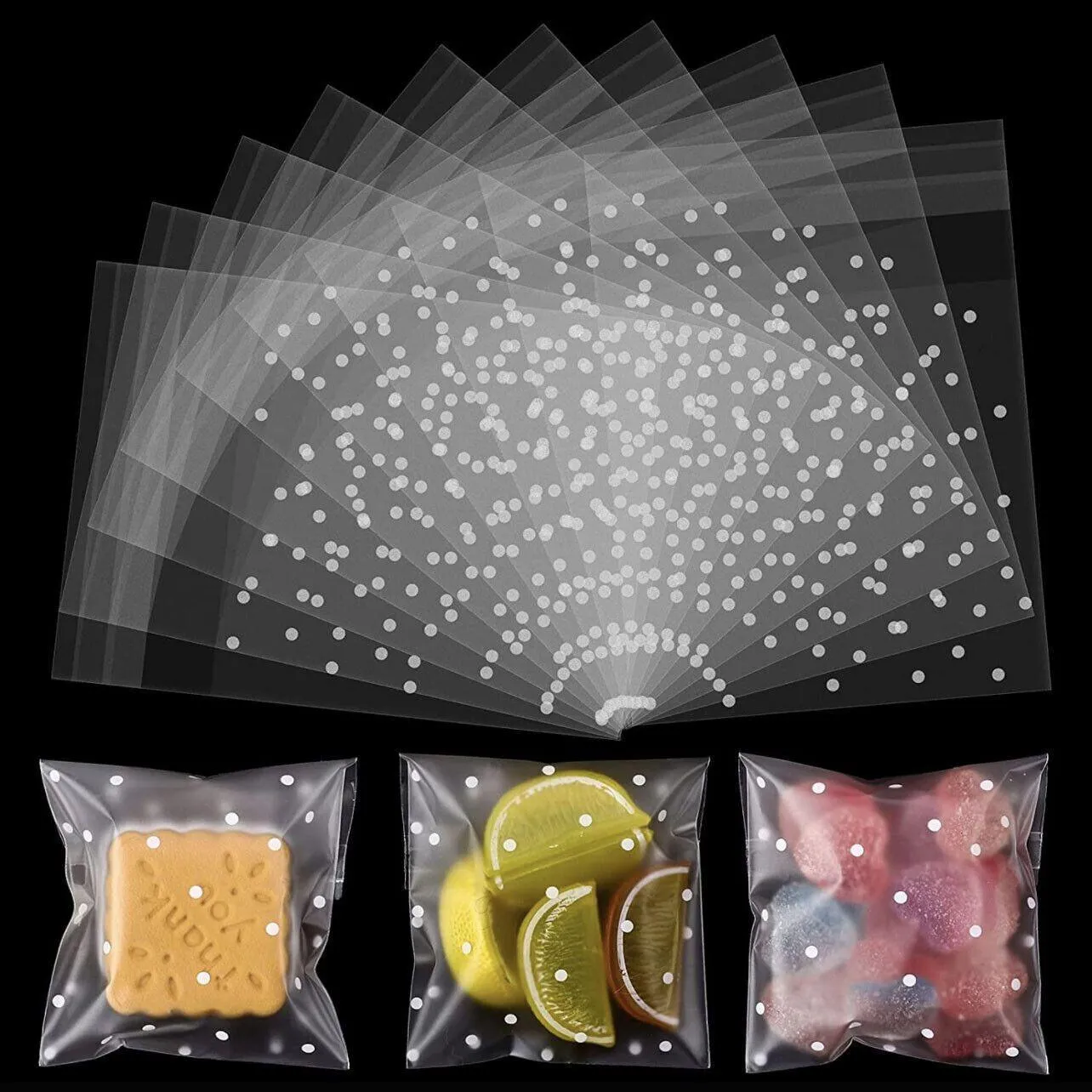Candy Packaging Bags 100PCS Self Adhesive Gift Bags