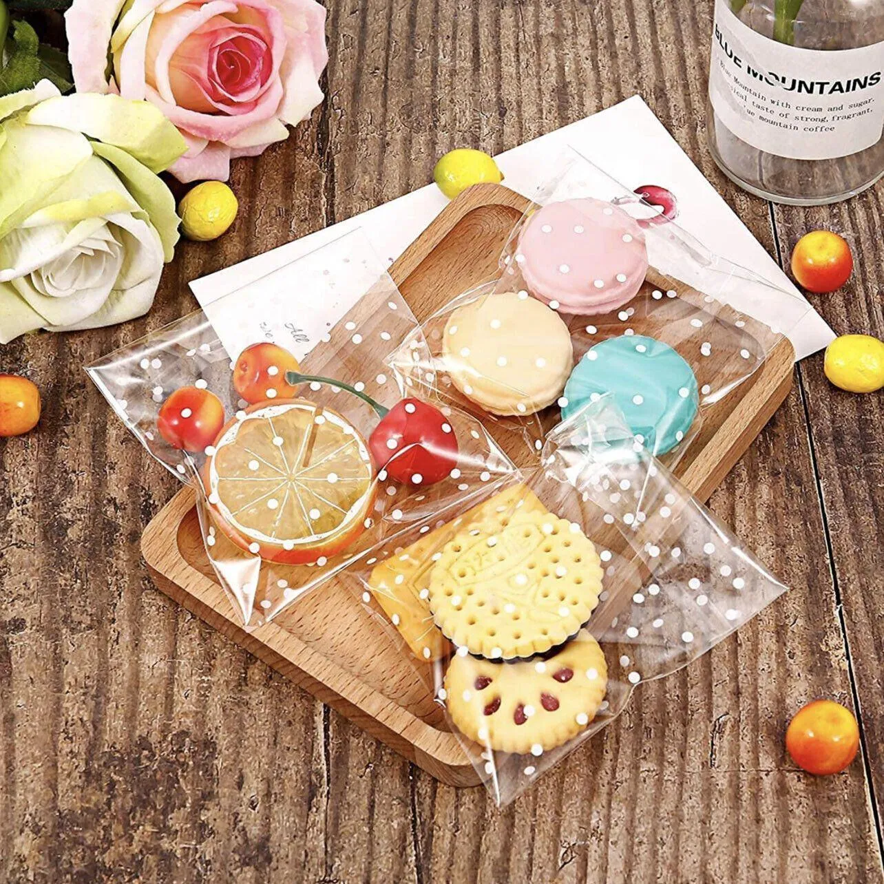 Candy Packaging Bags 100PCS Self Adhesive Gift Bags