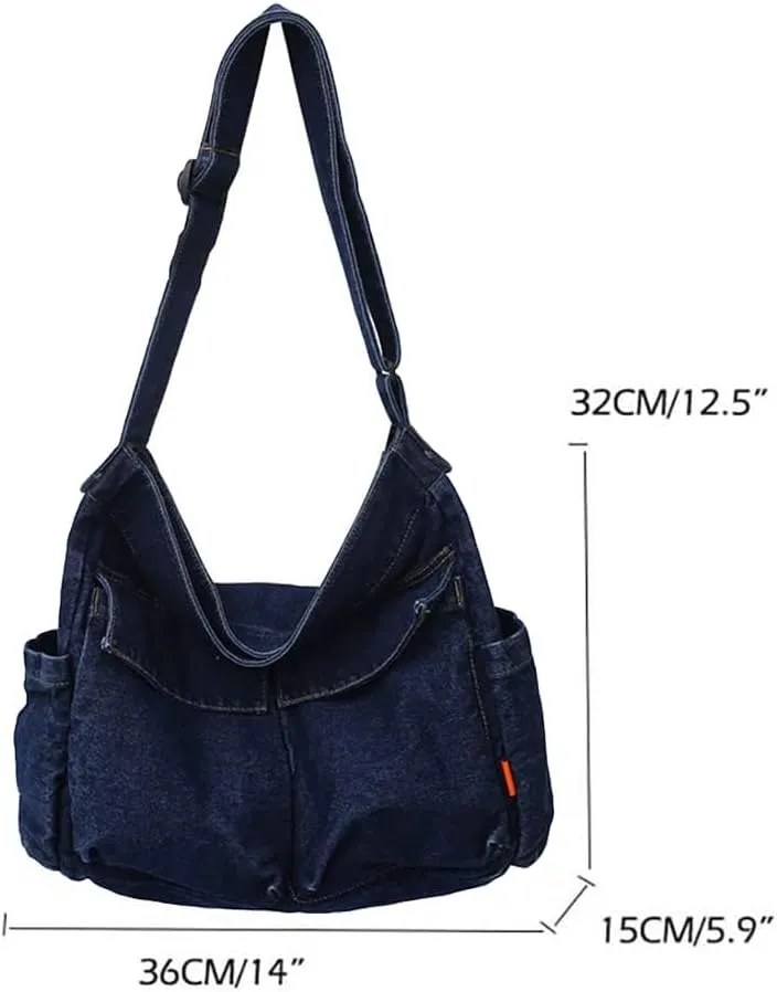 Canvas Messenger Vintage Bag Letter Pattern Crossbody Bag Emo Goth Shoulder Satchels Y2K Harajuku Bag Grunge Handbag