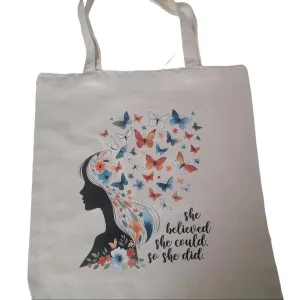 Canvas Tote Bag - Durable Rectangle Cotton Tote with 9.85” Top Handle, 14.9” x 15.7” Size, Lightweight & Eco-Friendly, Stylish Variety Available