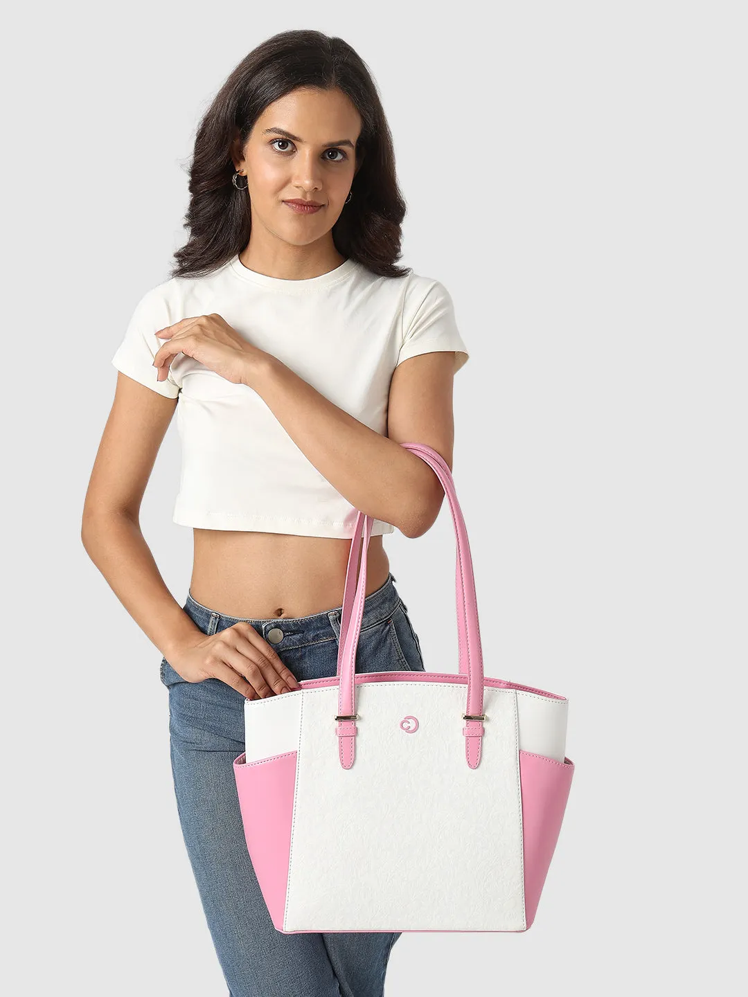 Caprese Aurora Medium Pink Tote Bag