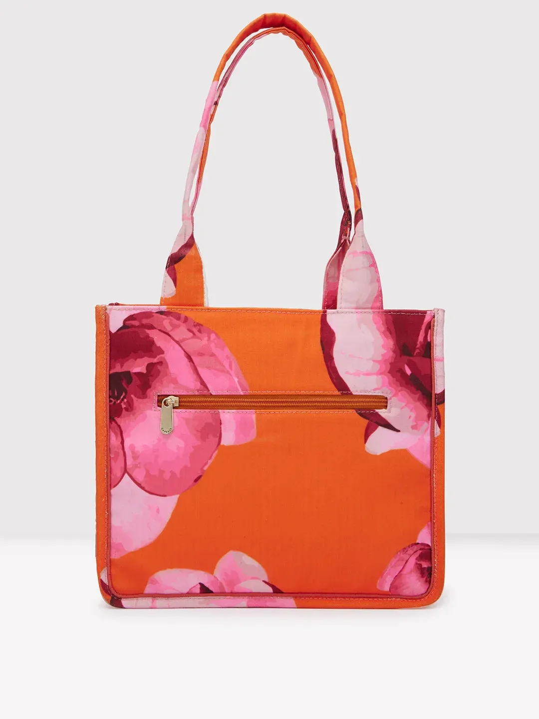 Caprese Ivy Large Orange Tote Bag