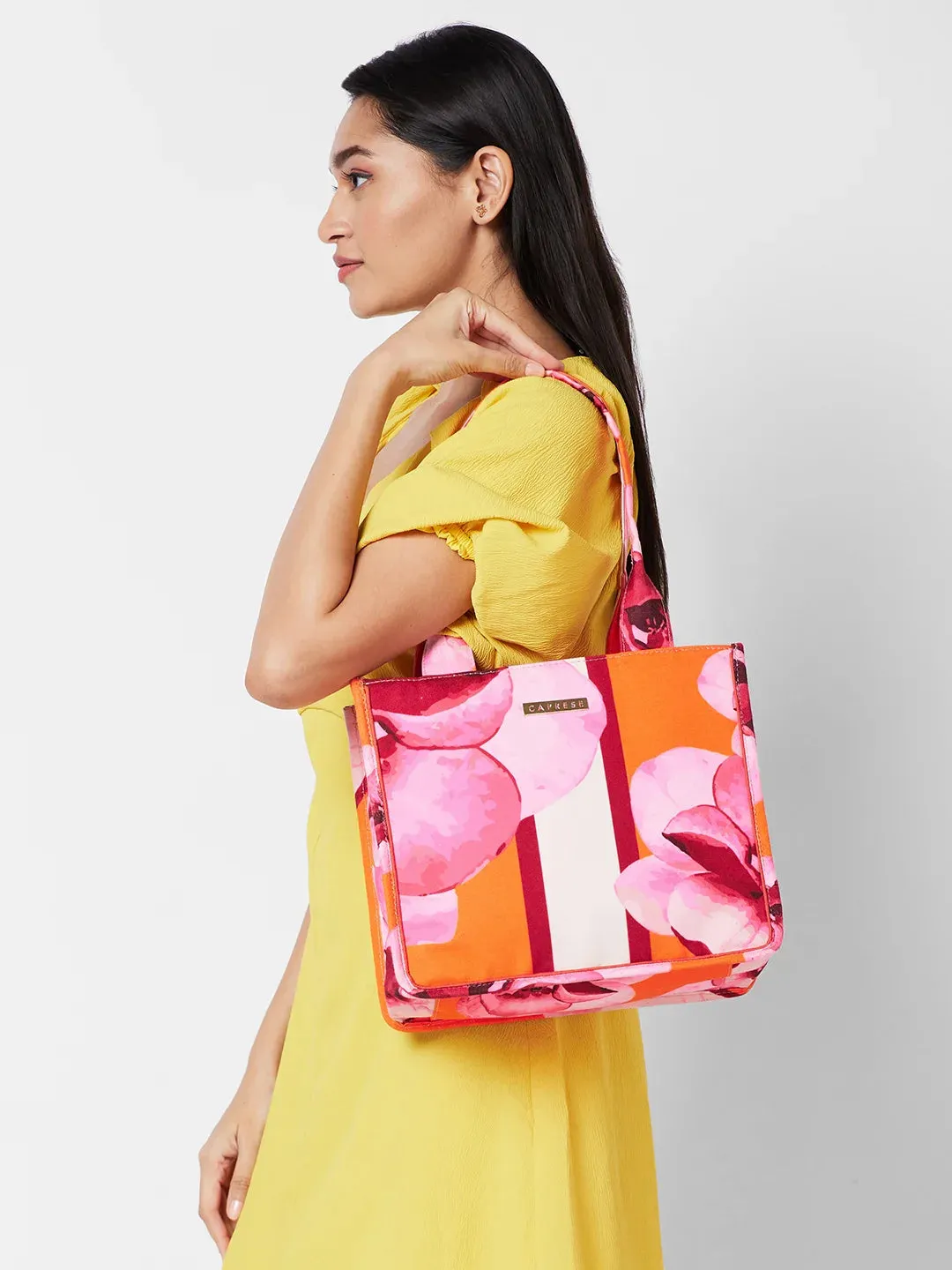 Caprese Ivy Large Orange Tote Bag